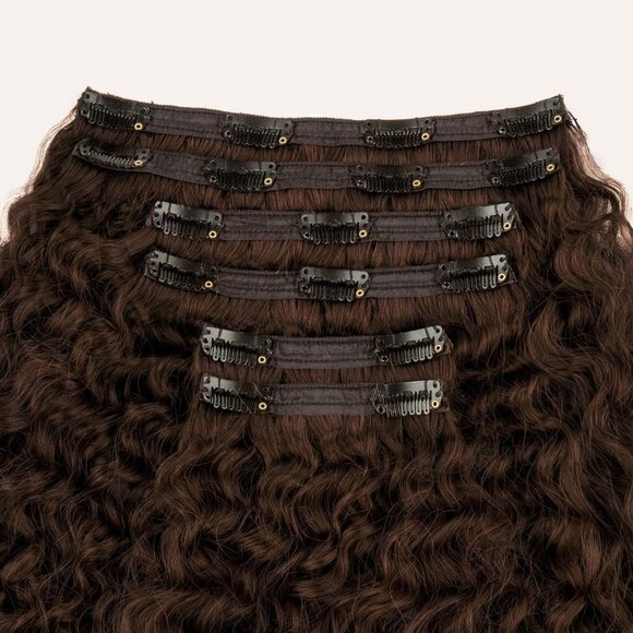 Bebonia Chocolate Brown Ringlet Clip-In Hair Extensions - 16 and 18 " 110 g each - Picture 5 of 5